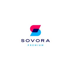 Wall Mural - s letter initial logo vector icon illustration overlap overlapping style