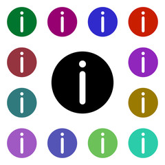 Poster - Information multi color style icon. Simple glyph, flat vector of web icons for ui and ux, website or mobile application