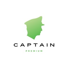 Sticker - captain head logo vector icon illustration