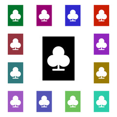 Poster - Playing card multi color style icon. Simple glyph, flat vector of web icons for ui and ux, website or mobile application