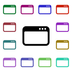 Poster - Screen shot multi color style icon. Simple glyph, flat vector of web icons for ui and ux, website or mobile application