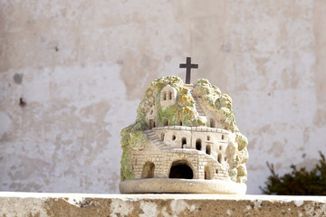 Wall Mural - Miniature stone from the Cathedral, the Tramontano Castle and the Ridola Museum. The wonderful Panorama offers a splendid view of ancient Matera.