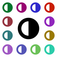 Poster - Contrast tool multi color style icon. Simple glyph, flat vector of web icons for ui and ux, website or mobile application