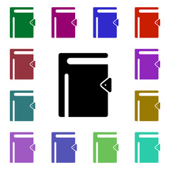 Poster - Diary multi color style icon. Simple glyph, flat vector of web icons for ui and ux, website or mobile application