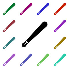 Poster - Pen multi color style icon. Simple glyph, flat vector of web icons for ui and ux, website or mobile application