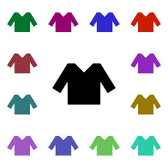 Poster - T shirt multi color style icon. Simple glyph, flat vector of web icons for ui and ux, website or mobile application