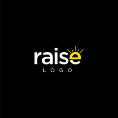 clean and creative logo design of sunrise with clean background - eps10 - vector.