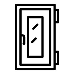 Poster - room door icon. outline room door vector icon for web design isolated on white background