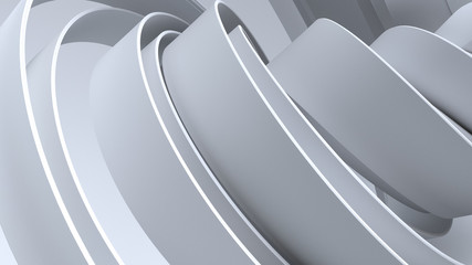 Poster - Abstract Background. White swirling ribbon.