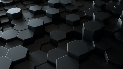 Poster - Abstract hexagonal background.