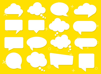 vector speech clouds chat bubble icon. vector illustration