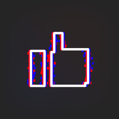 Poster - Excellent mark glytch icon. Simple thin line, outline vector of web icons for ui and ux, website or mobile application