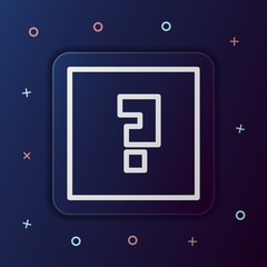 Poster - Question mark in a square nolan button icon. Simple thin line, outline vector of web icons for ui and ux, website or mobile application