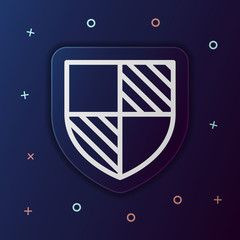 Poster - Shield nolan button icon. Simple thin line, outline vector of web icons for ui and ux, website or mobile application