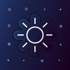 Poster - The sun nolan button icon. Simple thin line, outline vector of web icons for ui and ux, website or mobile application