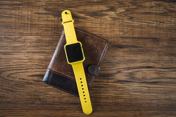 smart watch on the wallet