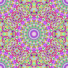Poster - Bohemian oriental seamless polygonal mandala pattern design - abstract vector background