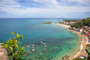 View to first and second beach in Morro de Sao Paulo