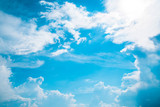 Fototapeta  - blue sky background with beautiful clouds .class beautiful weather background