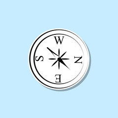 Poster - Compass sticker icon. Simple thin line, outline vector of travel icons for ui and ux, website or mobile application