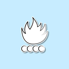 Poster - Bonfire sticker icon. Simple thin line, outline vector of travel icons for ui and ux, website or mobile application