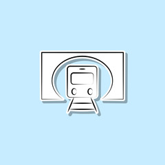 Poster - Rail road sticker icon. Simple thin line, outline vector of travel icons for ui and ux, website or mobile application