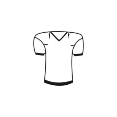 T-shirt for sports games. Clothing for playing American football.