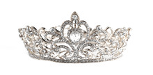 A Silver Crown Isolated On A White Background
