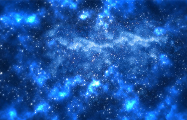 Wall Mural - abstract 3d illustration multicolored smooth bright nebula galaxy artwork
