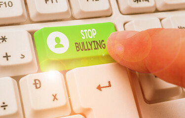 Handwriting text writing Stop Bullying. Conceptual photo stop the aggressive behaviour among school aged children