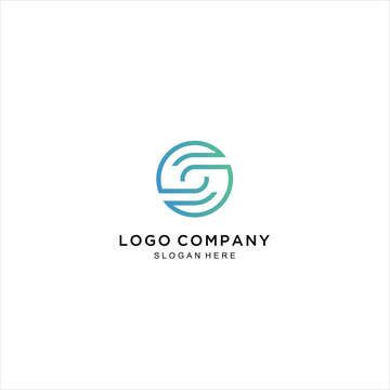 Letter S Gradient Colorful , Vector Logo Illustration Abstract Letter S Line Art Style