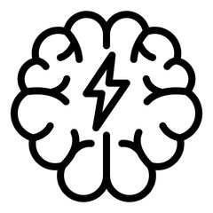 Poster - Brainstorming icon. Outline brainstorming vector icon for web design isolated on white background