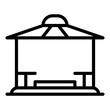 Patio gazebo icon. Outline patio gazebo vector icon for web design isolated on white background