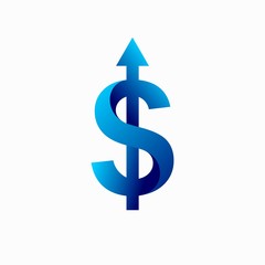 Sticker - Dollar increase logo