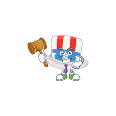 Sticker - A wise Judge uncle sam hat in comic strip character design