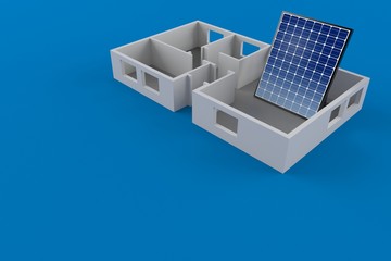 Poster - Photovoltaic panel inside house plan