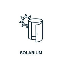 Solarium Icon From Spa Therapy Collection. Simple Line Element Solarium Symbol For Templates, Web Design And Infographics