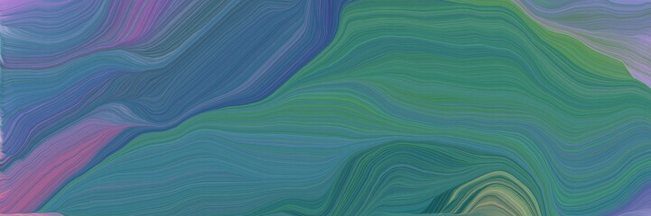 Poster - futuristic banner with waves. curvy background design with teal blue, rosy brown and light slate gray color