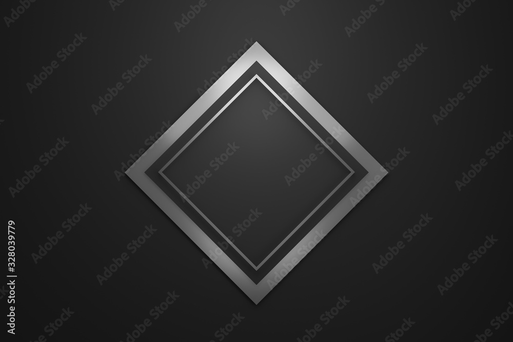 Foto de Stock Blank logo frame with modern style on black background ...