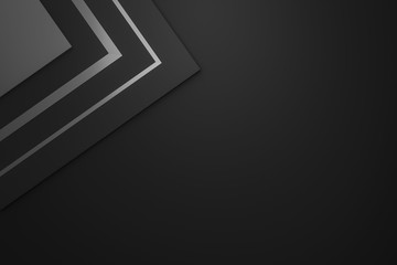 Aufkleber - Abstract futuristic pattern on dark background with triangle wave template. 3D rendering.