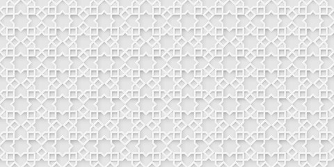 White islamic background, light arabic pattern