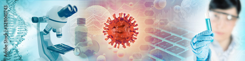 Fotografía vaccine research concept background