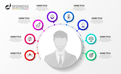 Infographic design template. Creative concept with 8 steps