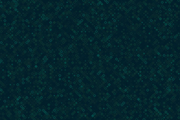 Poster - Small color blocks and pixels. Abstract luminescent pixel mosaic illustration. Futuristic banner technology. 