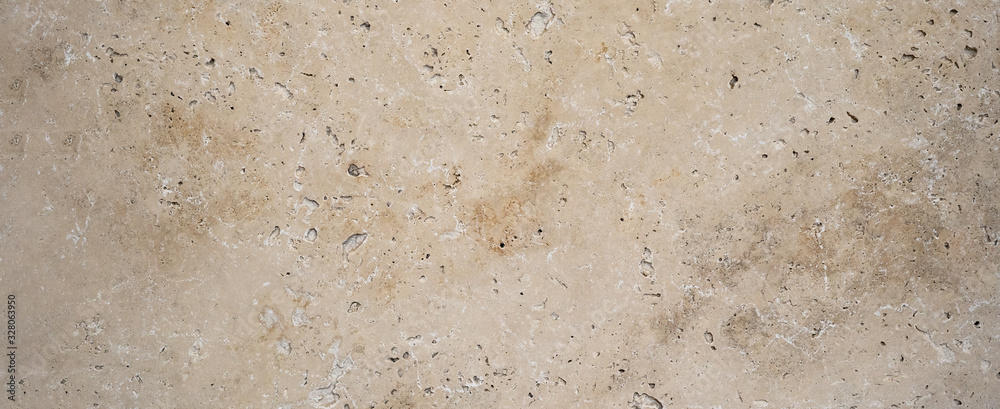 Beige brown natural stone texture background banner panorama - obrazy, fototapety, plakaty 