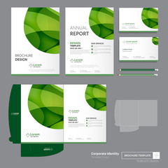 Fototapete - Flyer brochure business annual report cover template folder presentation promotion