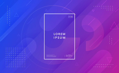 Aufkleber - Trendy geometric background. Abstract gradient backdrop with shapes.