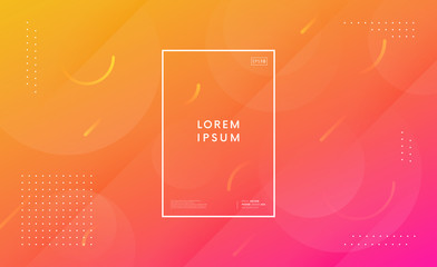 Aufkleber - Trendy geometric background. Abstract gradient backdrop with shapes.