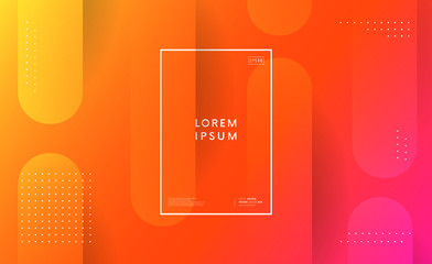 Aufkleber - Trendy geometric gradient background vector design. Minimal abstract backdrop.