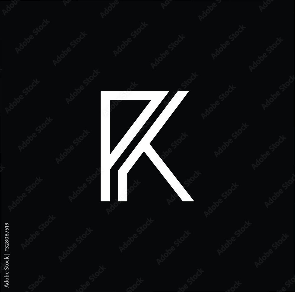 Initial based modern and minimal Logo. PK KP letter trendy fonts ...